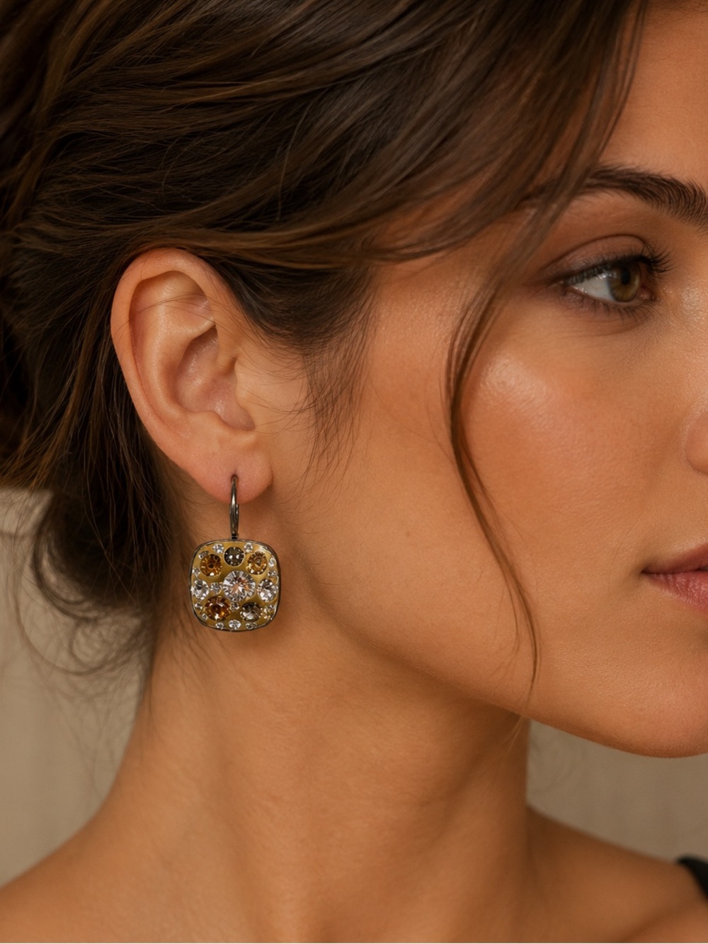 CUSTOM SWAROVSKI PAVE EARRINGS